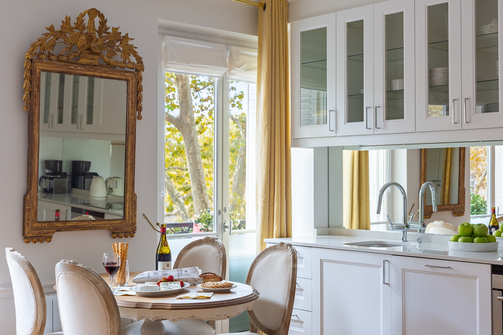 Open the French doors to enjoy views of the Champ de Mars!