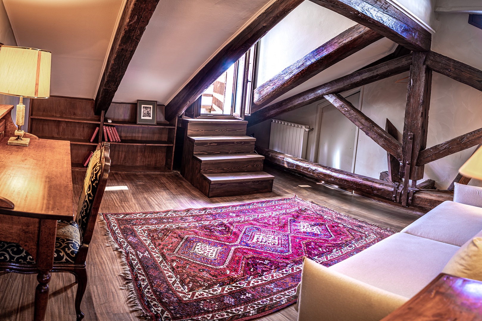 Stairs leading from bedroom 3 to the roof terrace