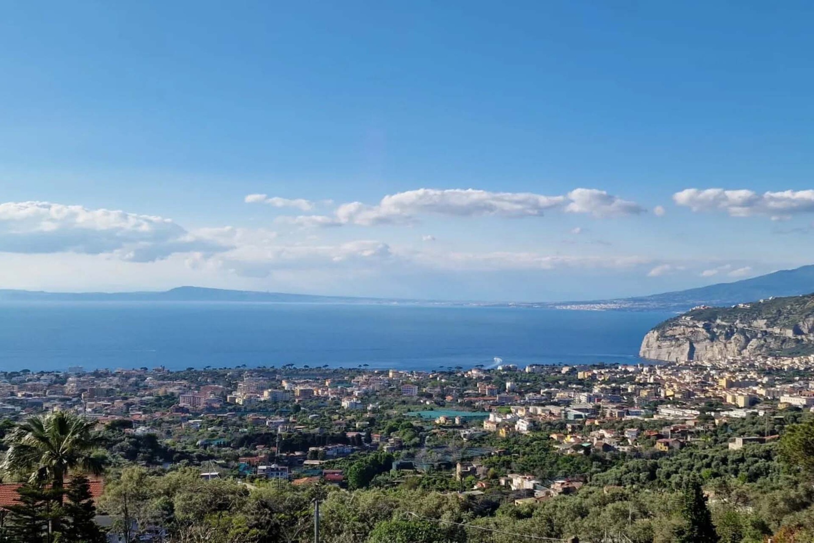 Enjoy panoramic views overlooking the Gulf of Naples.