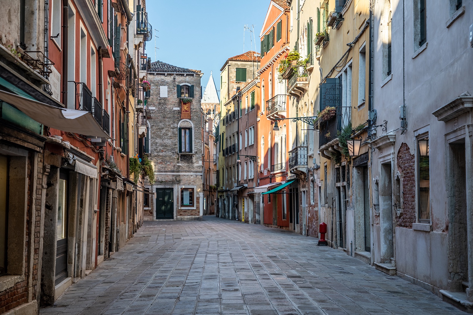 Local street lined with small galleries and boutiques