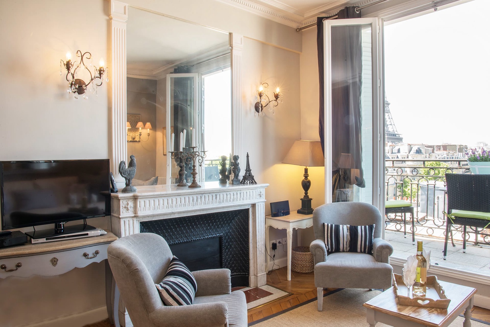 Welcome to Chateau Latour, with it's elegant living room opening to a south-facing balcony.