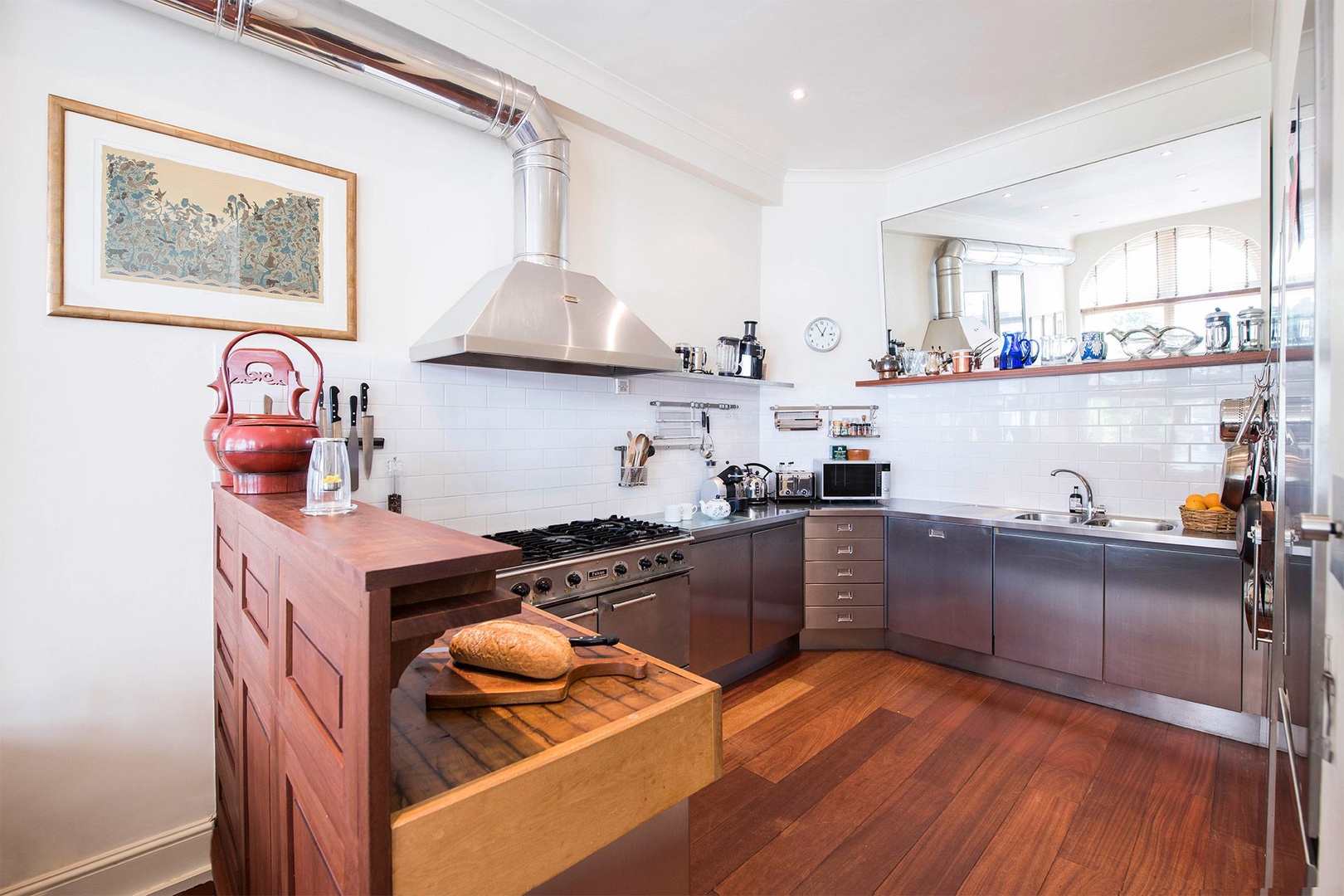 Modern kitchen equipped with everything you need to cook at home