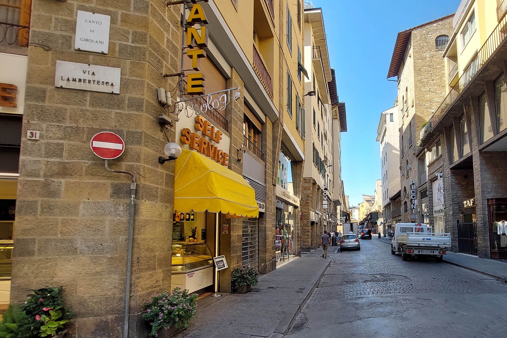 Charming street with shops & restaurants