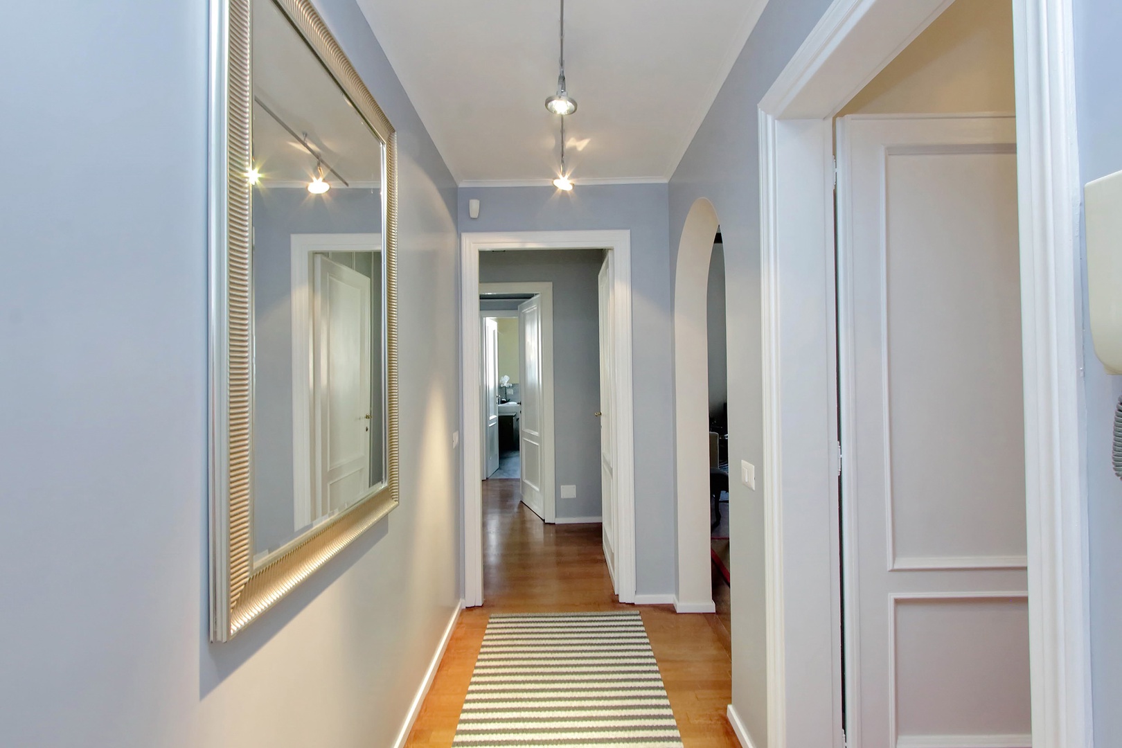 Step through the front door to the entry hall.