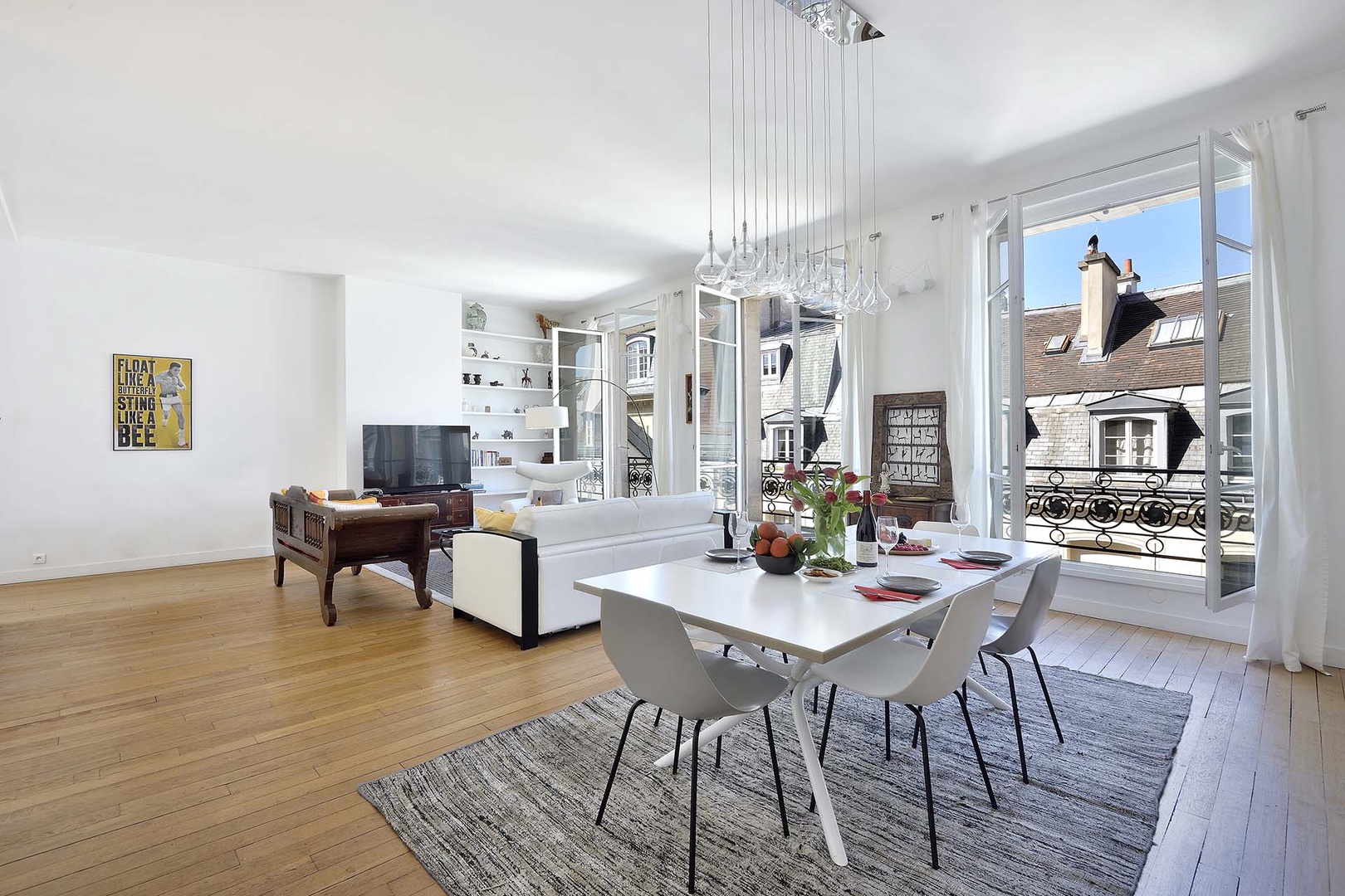 Spacious open plan living and dining area.
