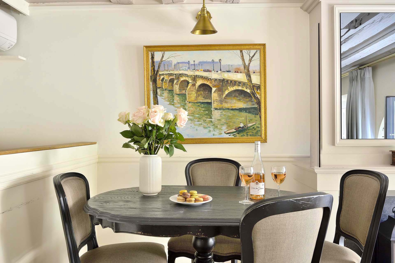 Shop at local markets and dine at home in comfort.