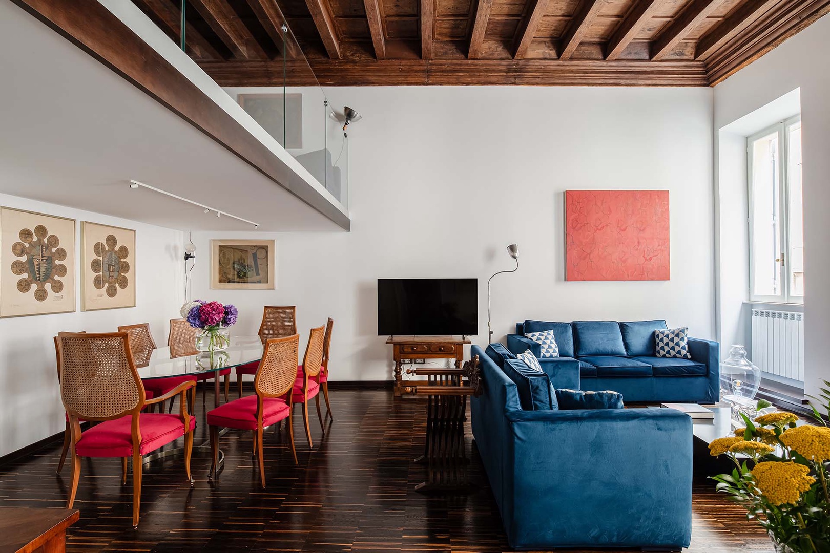 Lovely open plan living and dining area.