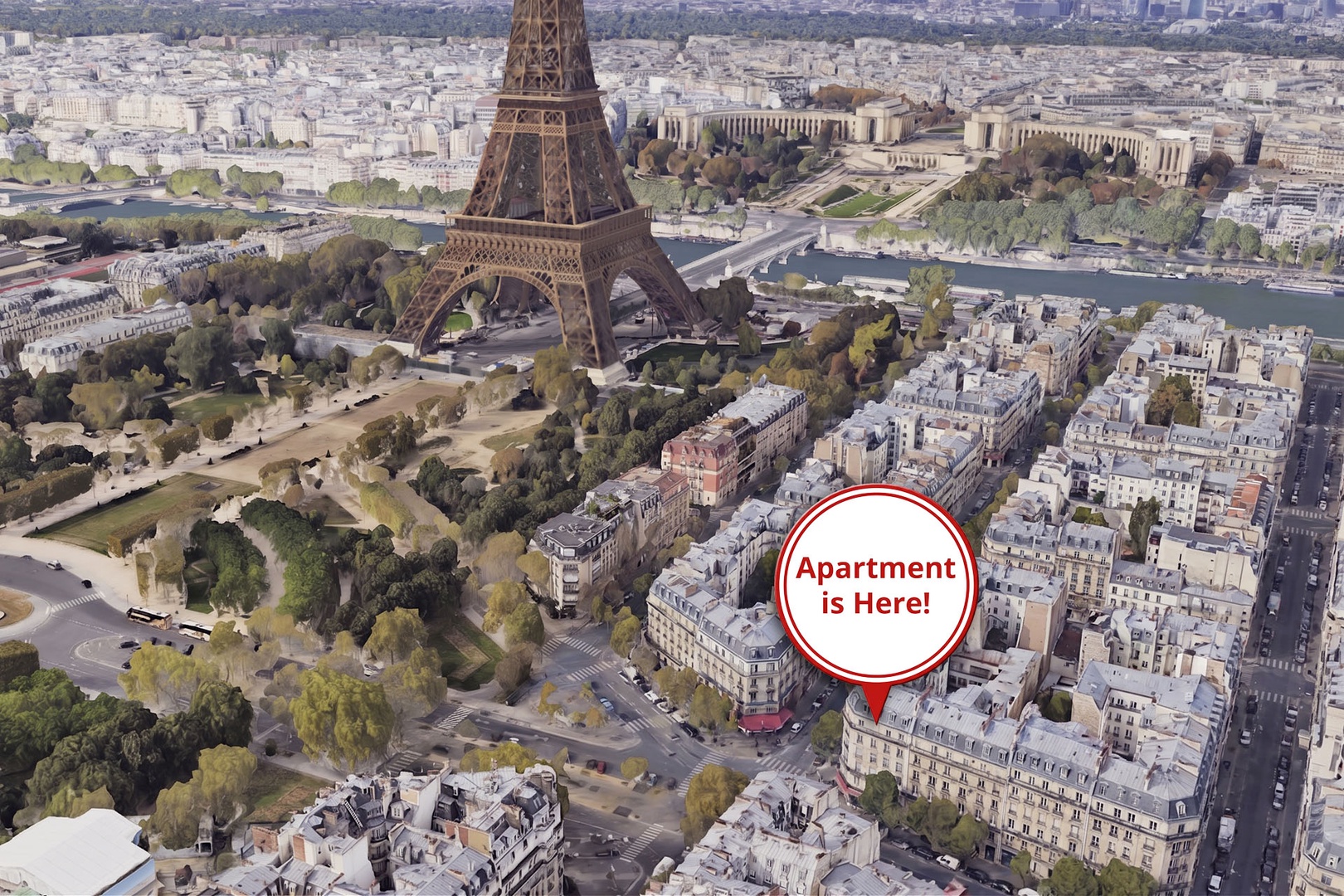 A dream location in Paris near the Champ de Mars and Eiffel Tower!