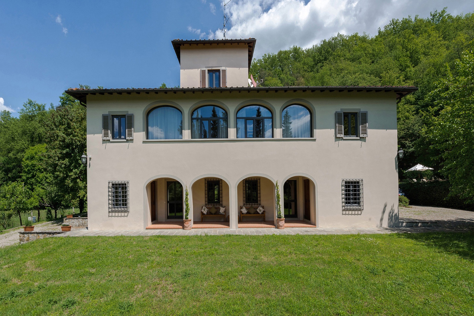 Villa Felice has been carefully restored to take advantage of the privacy and views.
