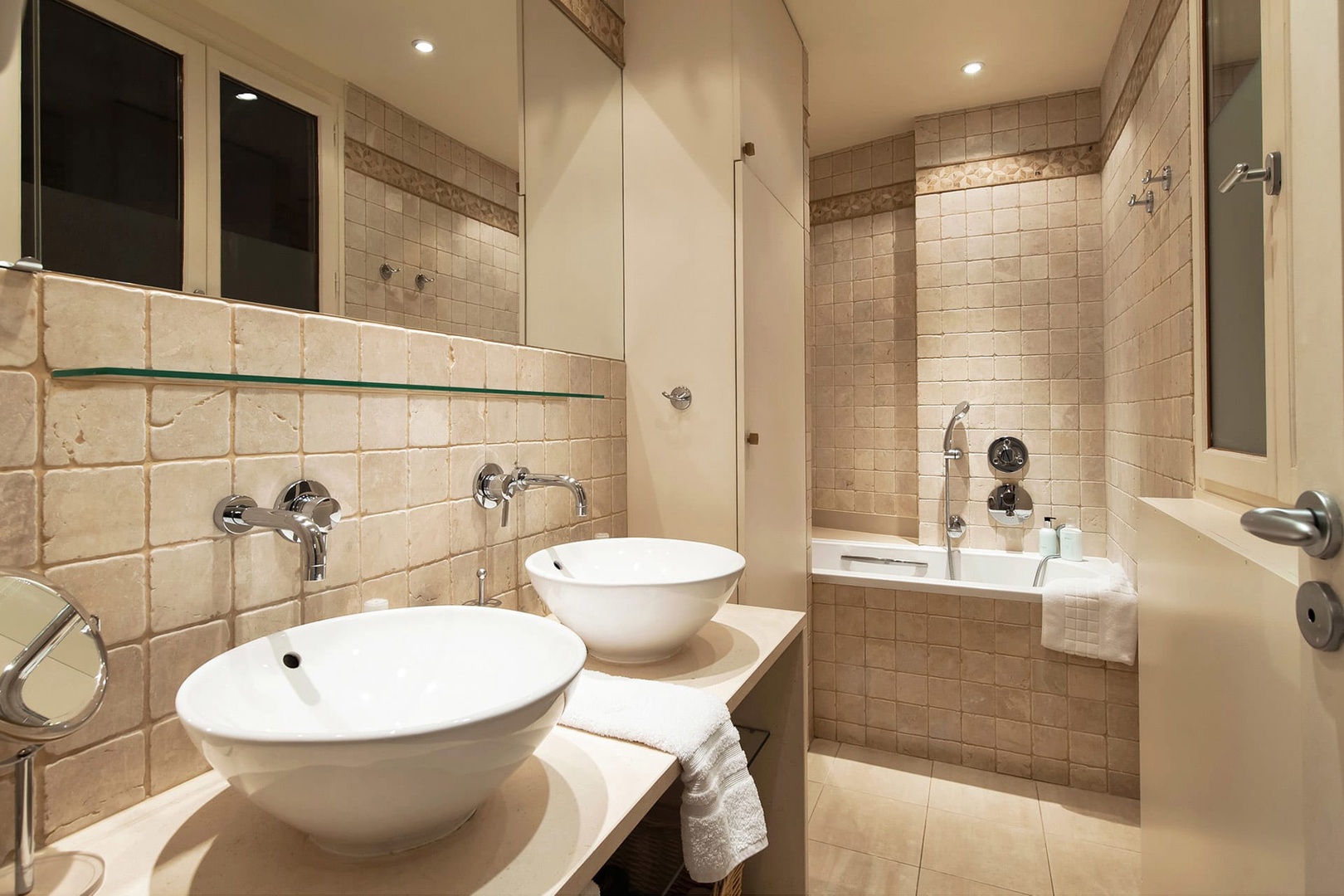 You will love the modern finishes in the bathroom.