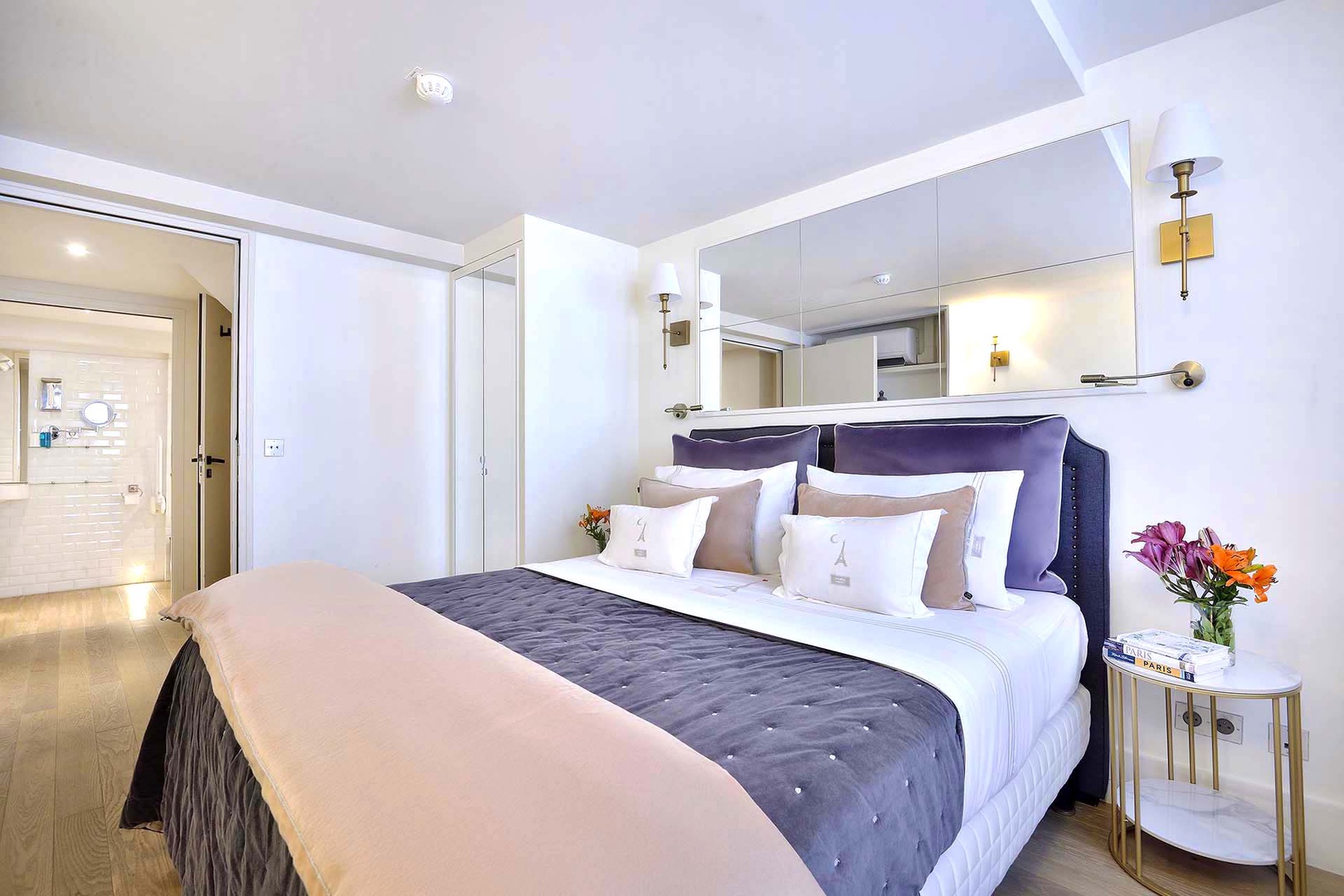 Ample closet space in bedroom 2 on the lower level.