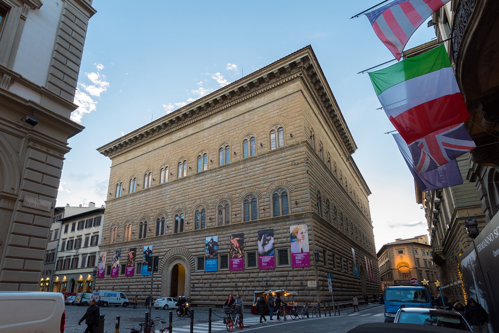 Palazzo Strozzi nearby is known for its architecture and wonderful exhibitions.