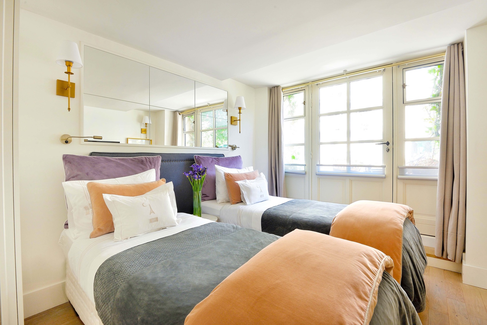 Beds can be made up together or separate in Bedroom 2.