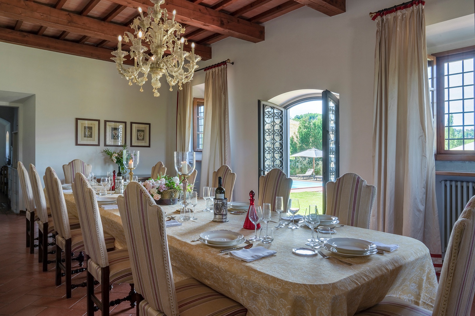 Dining room opens onto the terrace