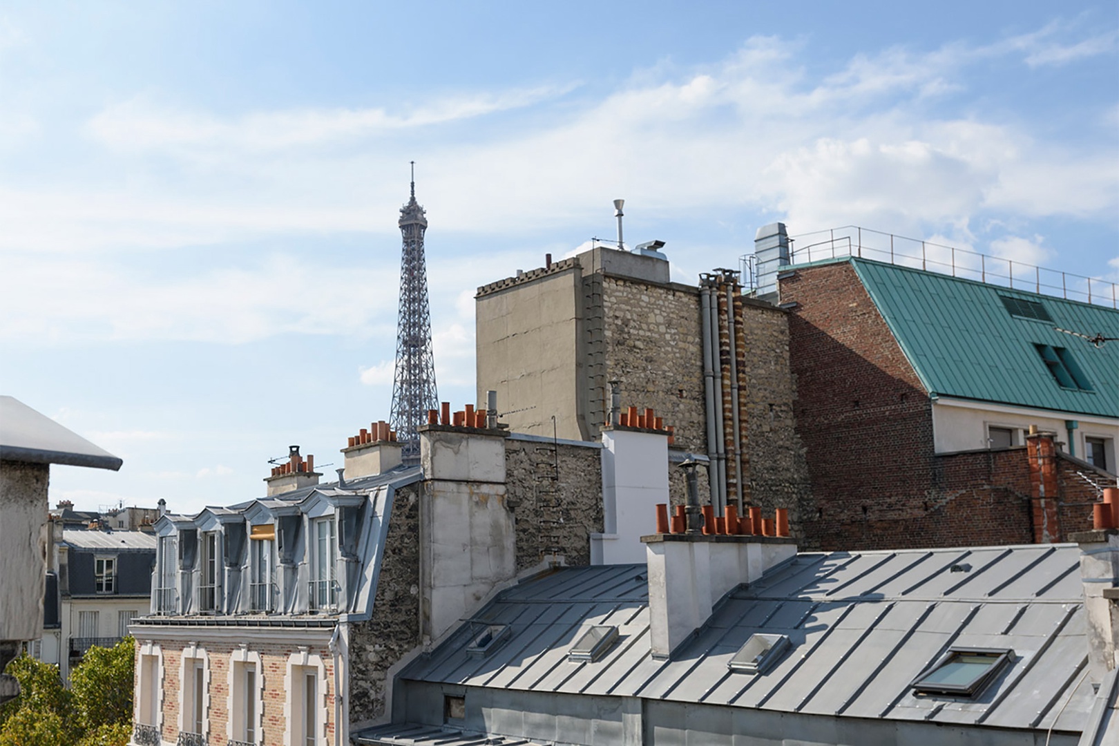 Views of the tower from the living room.