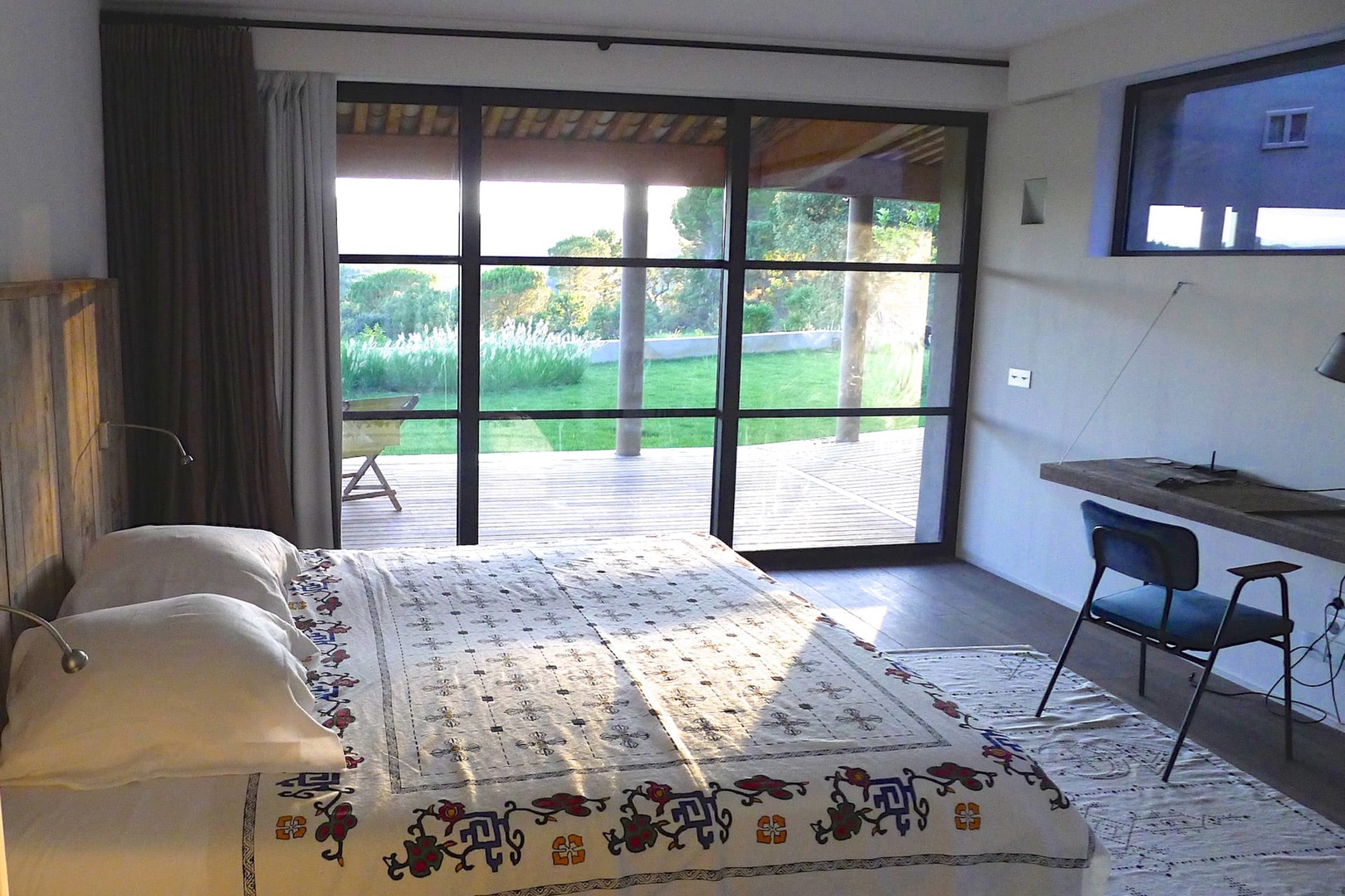 One of the six spacious bedrooms in this family-friendly villa