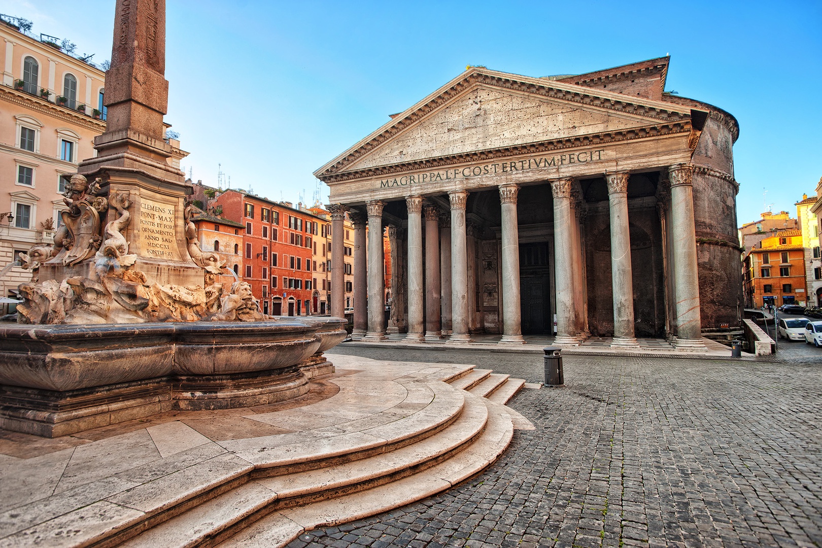 Stroll to the Pantheon and top Rome attractions.