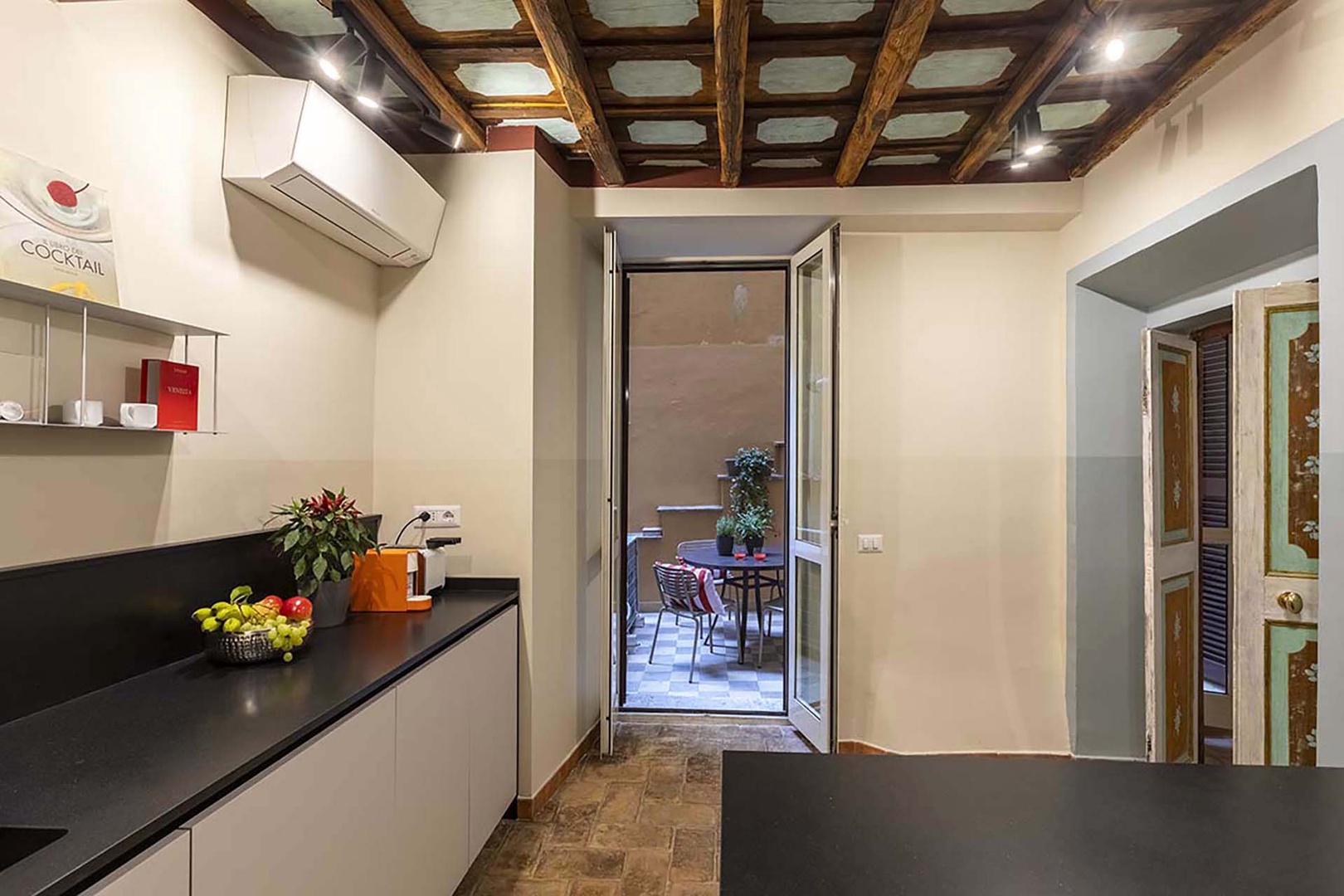 Easy access to the terrace just off the kitchen.