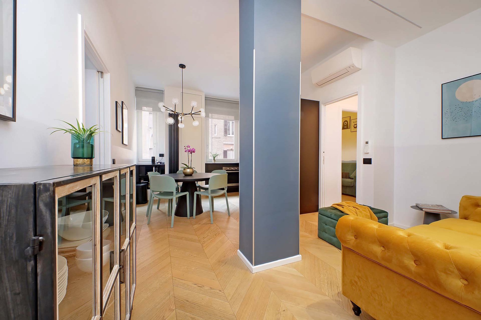 Living room is an inviting space to relax during your stay.