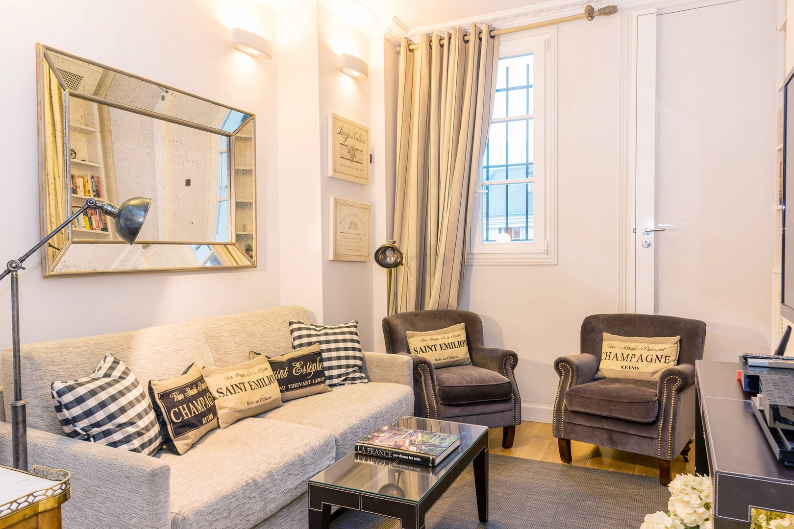 Comfortable sitting room is a great space to relax.