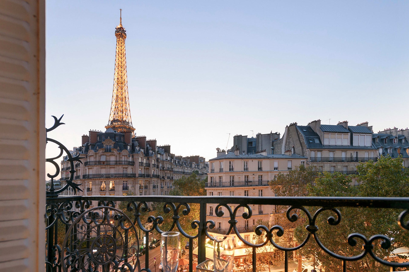 Watch the Eiffel Tower sparkle at night right from your balcony!