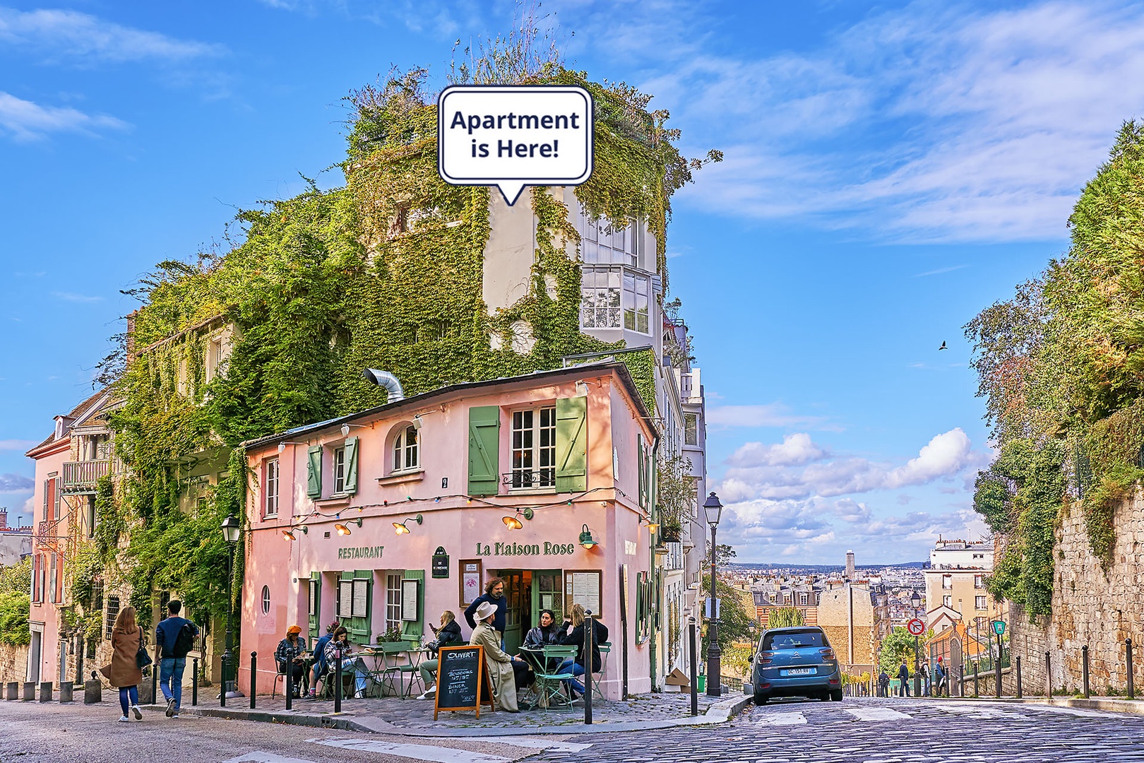 Welcome to the romantic Rose de Loire in Montmarte.