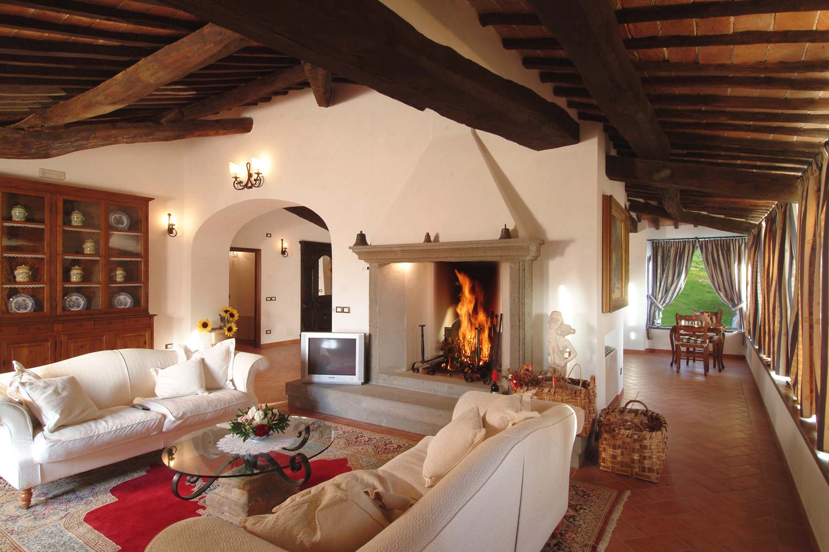 Second living room with fireplace