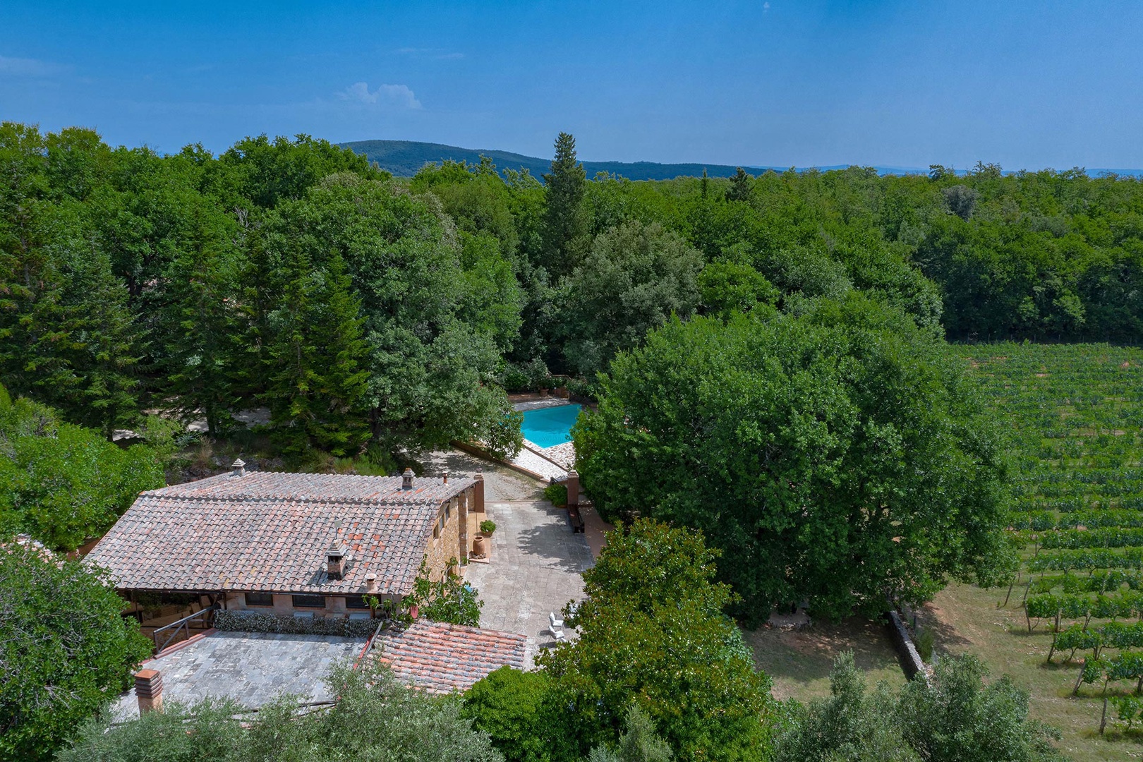 Elegant Villa tucked away in the hills of Tuscany.