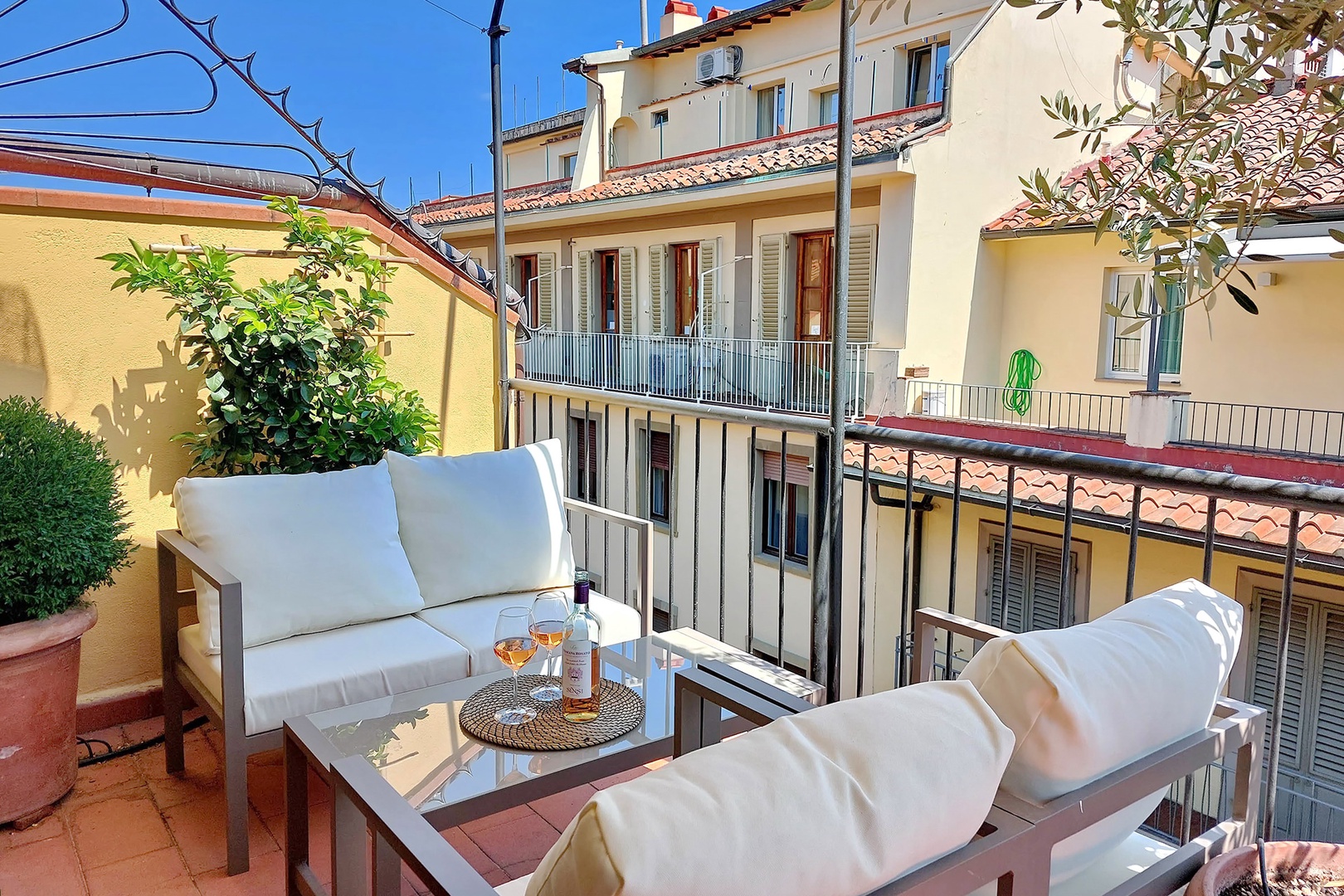 Beautiful terrace looking out over the city