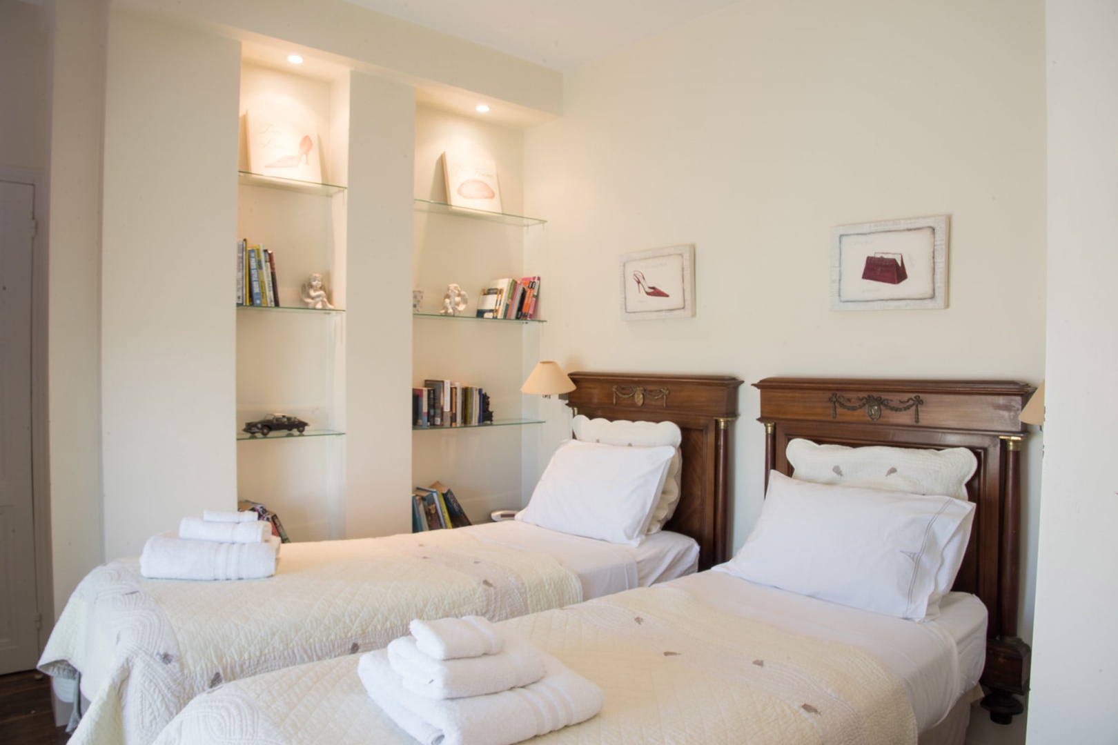 Bedroom 2 is equipped with two comfortable beds and luxurious linens.