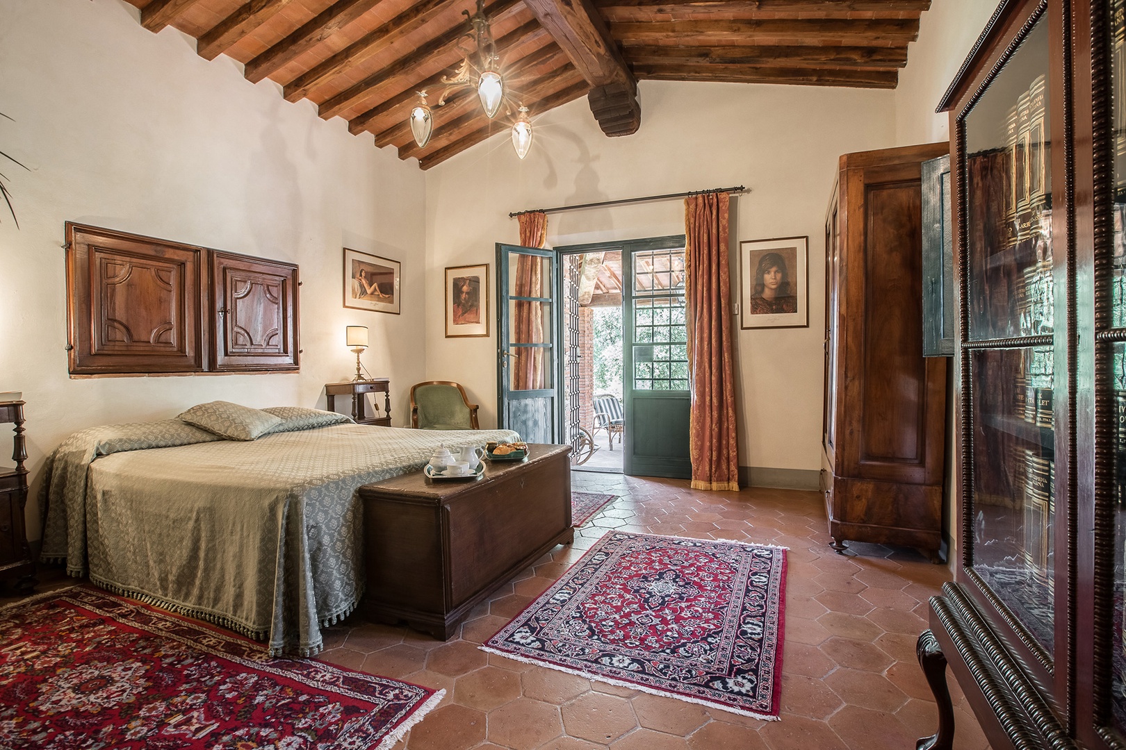 First floor bedroom 4 has French doors out to the terrace.