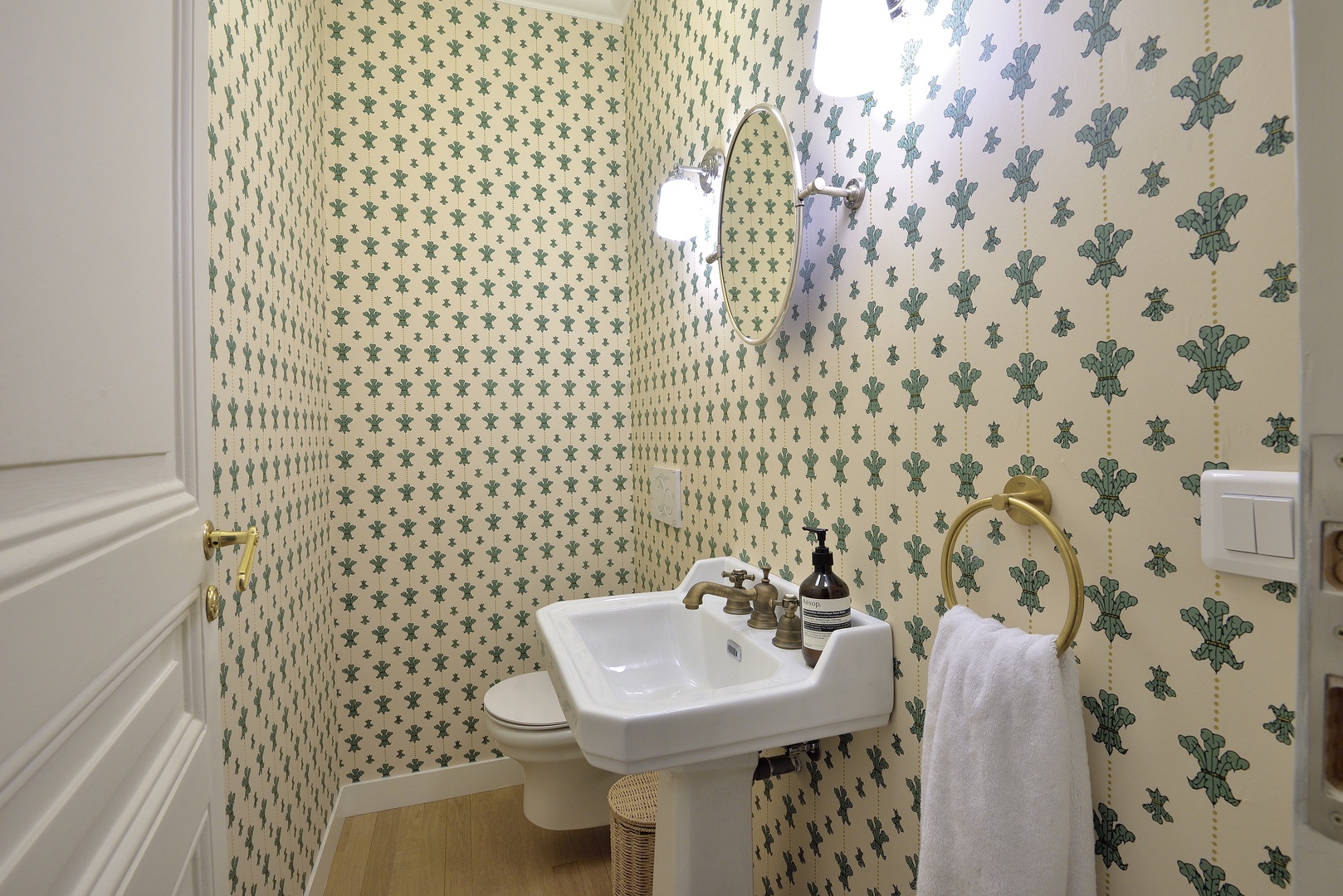Powder room with toilet and sink - very convenient!