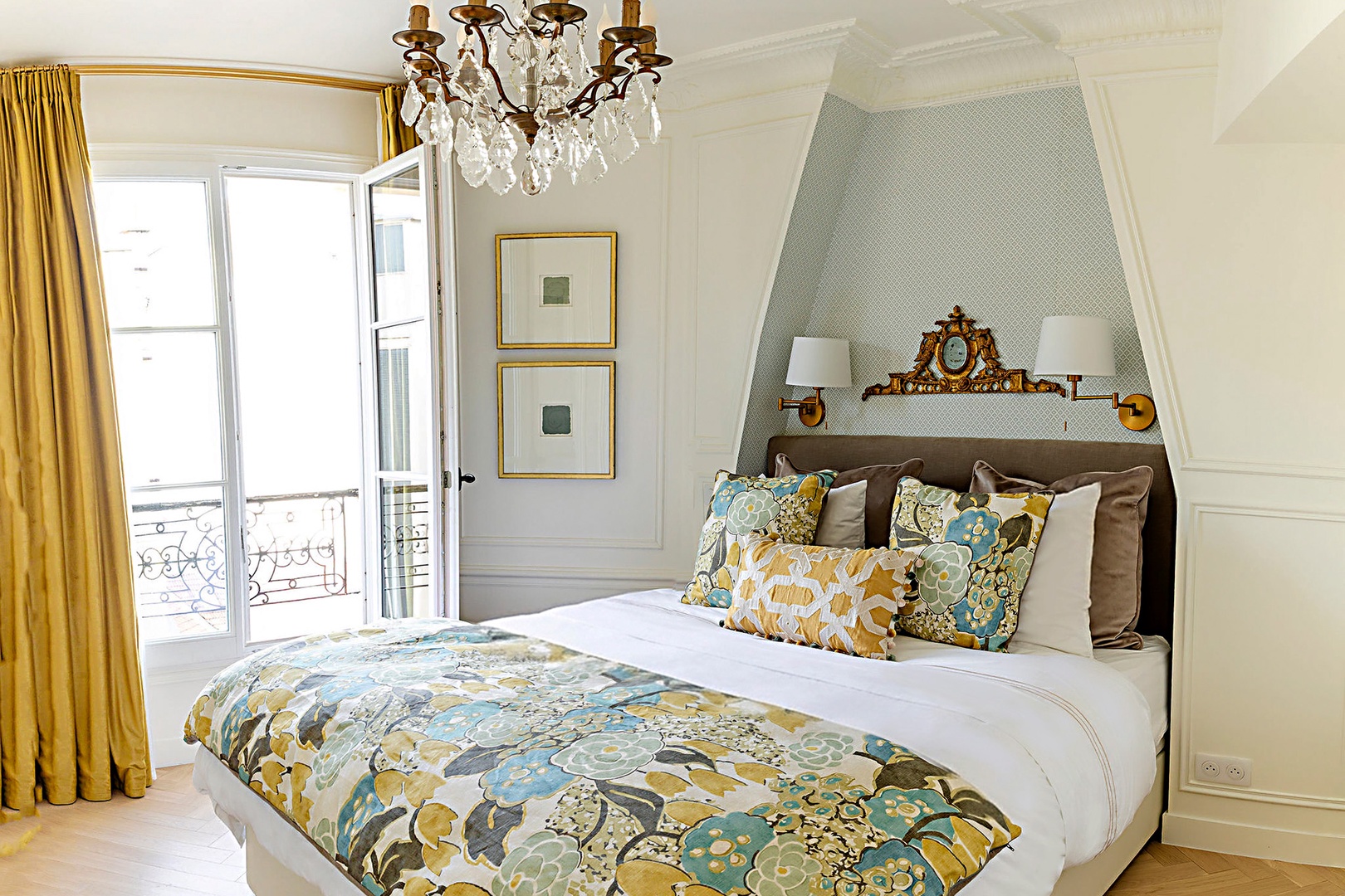 Bedroom 2 has beautiful details and charming nook.