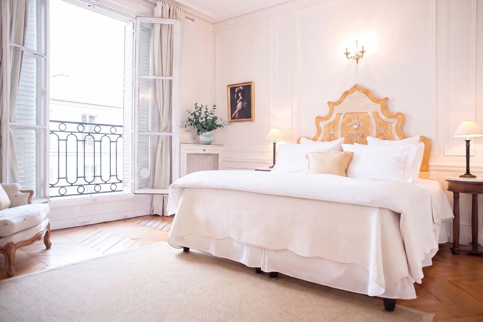 Enter the gracious bedroom 1 with comfortable bed that's fit for royalty.