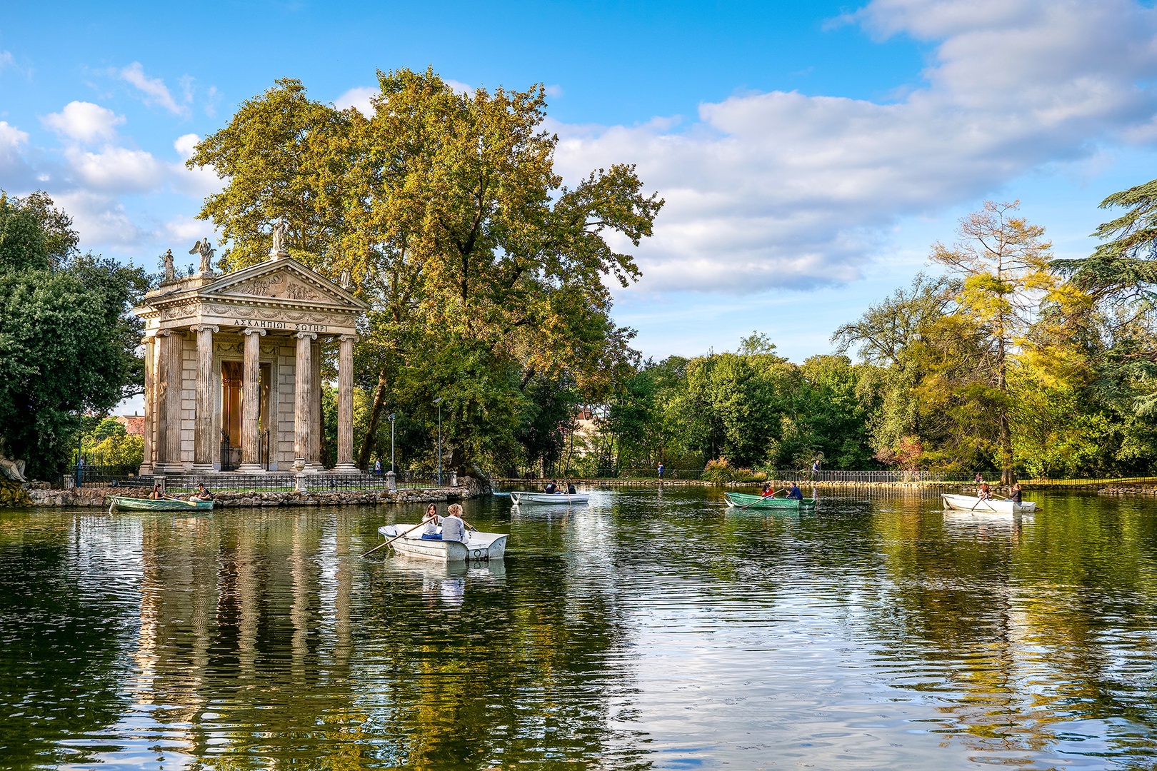 Spend peaceful moments in the Borghese Gardens.