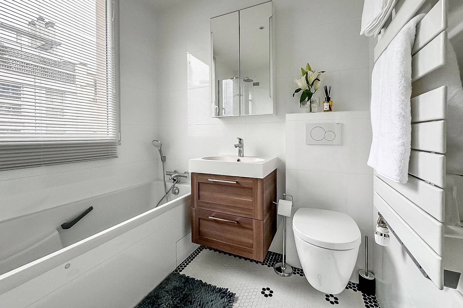 Two beautiful bathrooms for a comfortable stay.