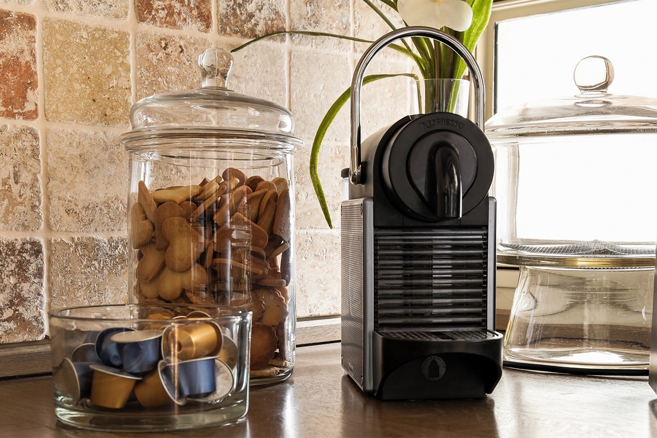Brew fresh coffee daily with your Nespresso machine.
