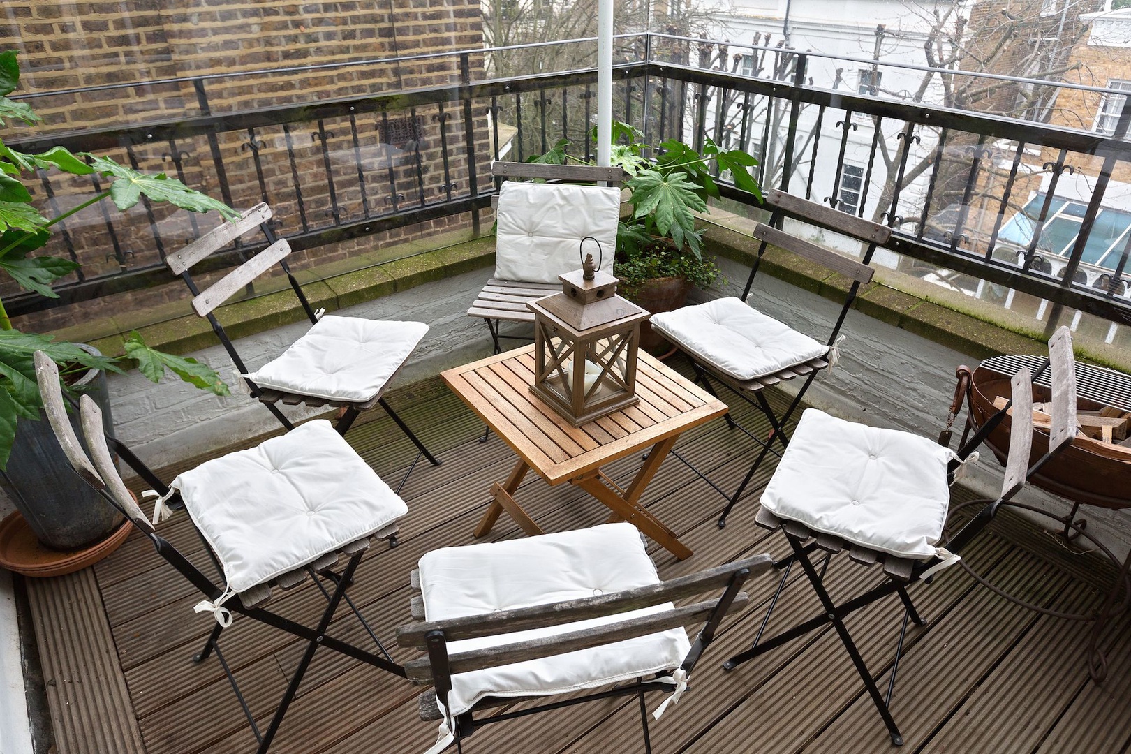Balcony seating is perfect for entertaining