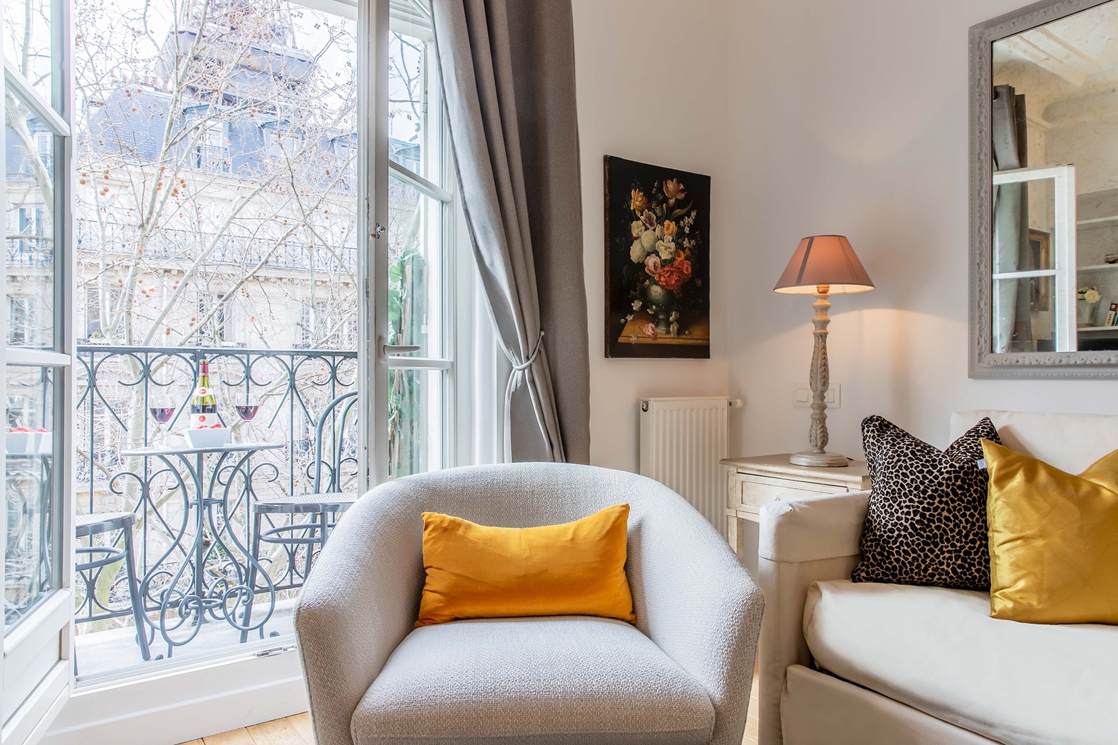 Charming French touches make the Calvados feel like home.