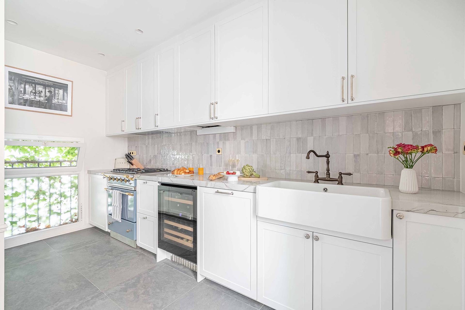 Finely finished kitchen details and plenty of counter space.