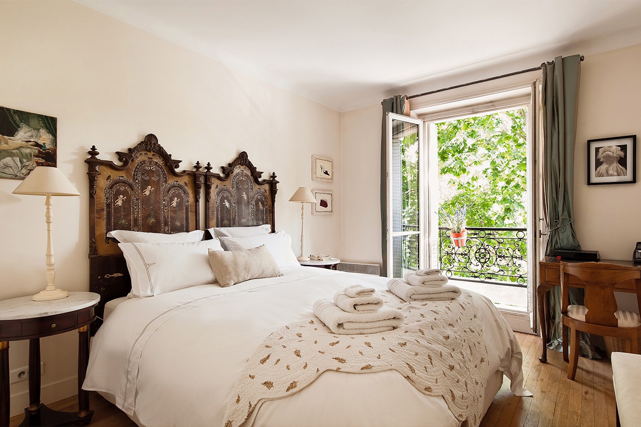 Enjoy the romantic bedroom in a beautiful French style.