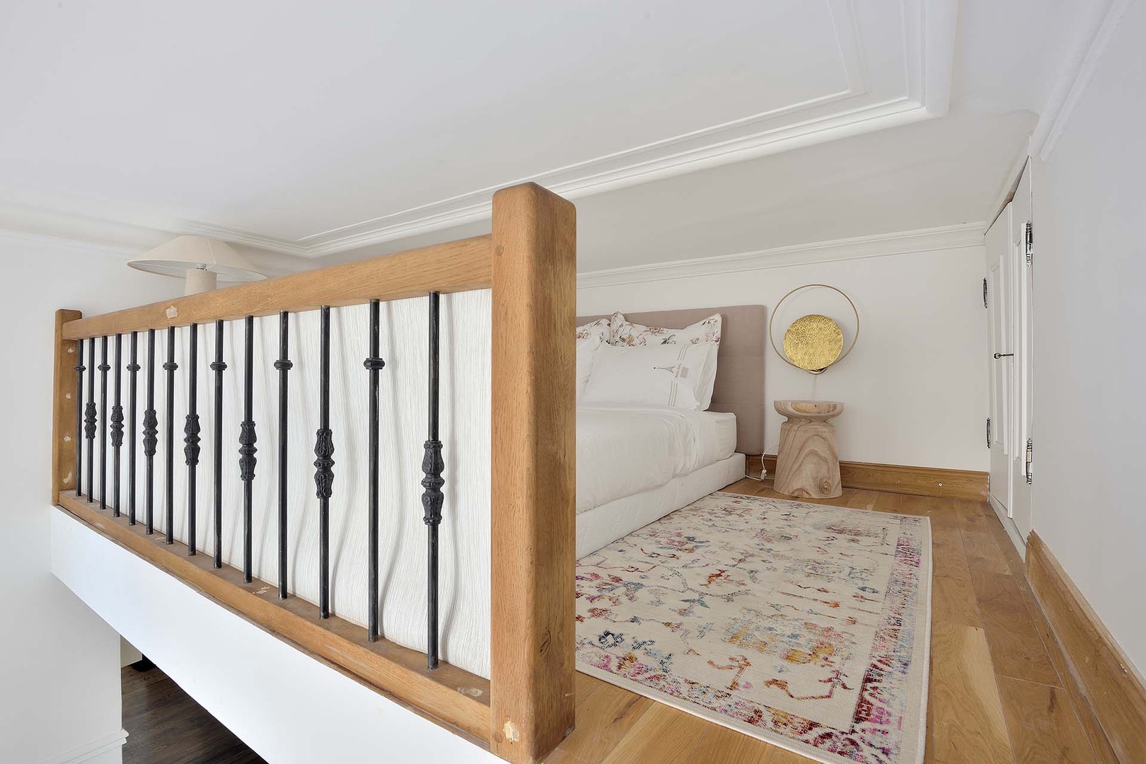 Cozy sleeping area in the mezzanine