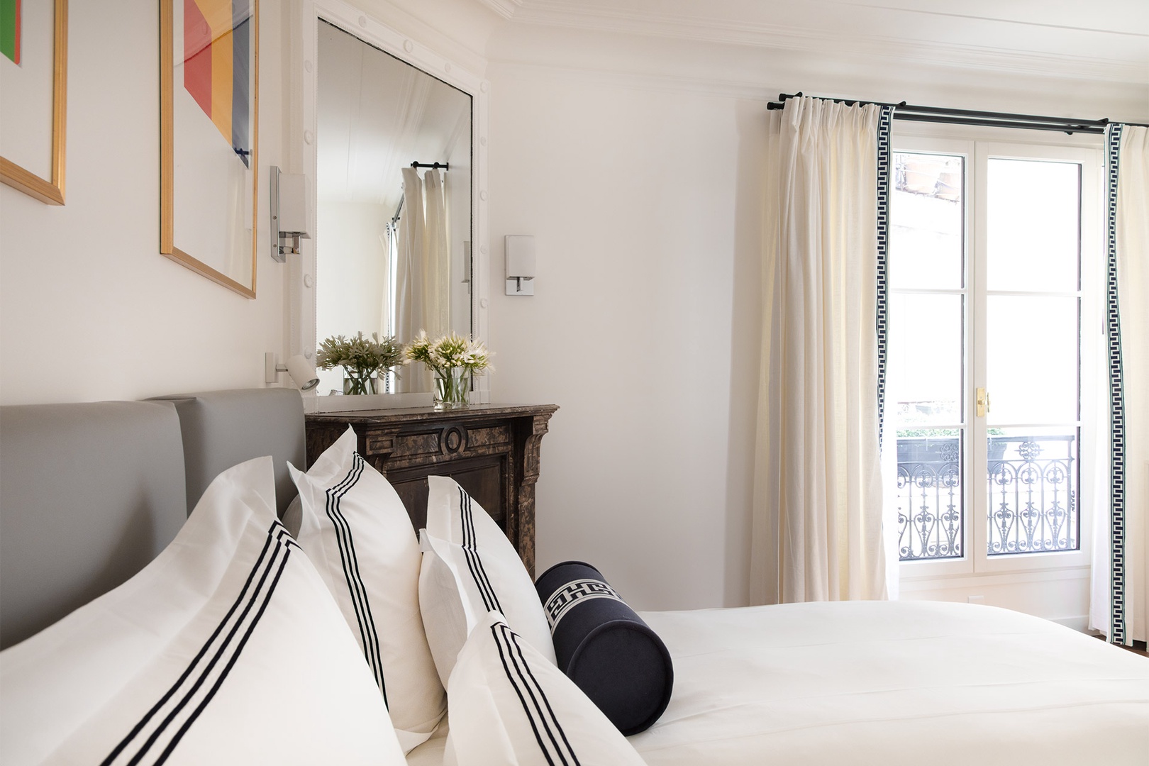 The window in bedroom 3 overlooks the quiet courtyard.