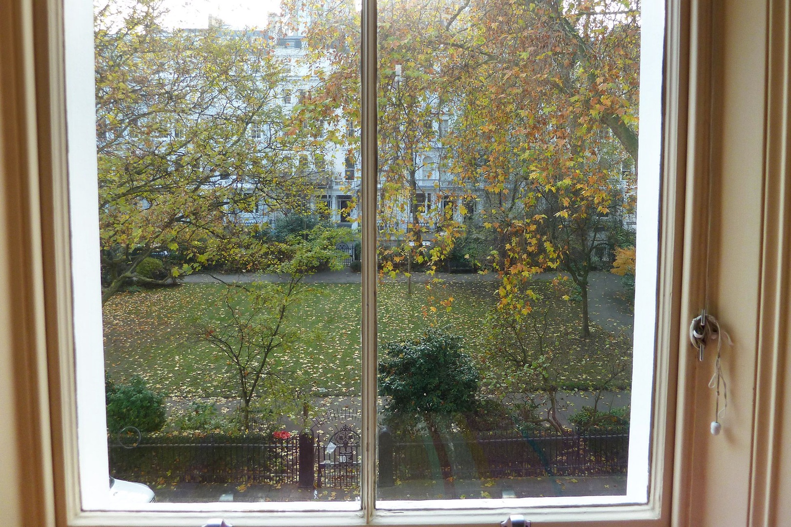 View to the garden from the living room and first and third bedrooms