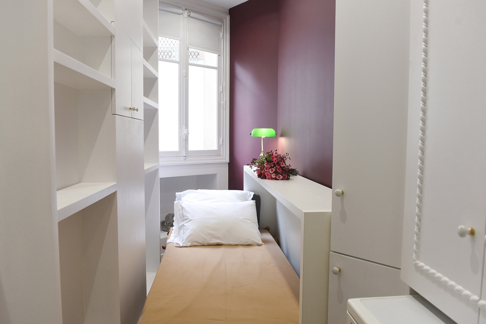 Bedroom 3 has a bed that folds open to create an extra sleeping space.