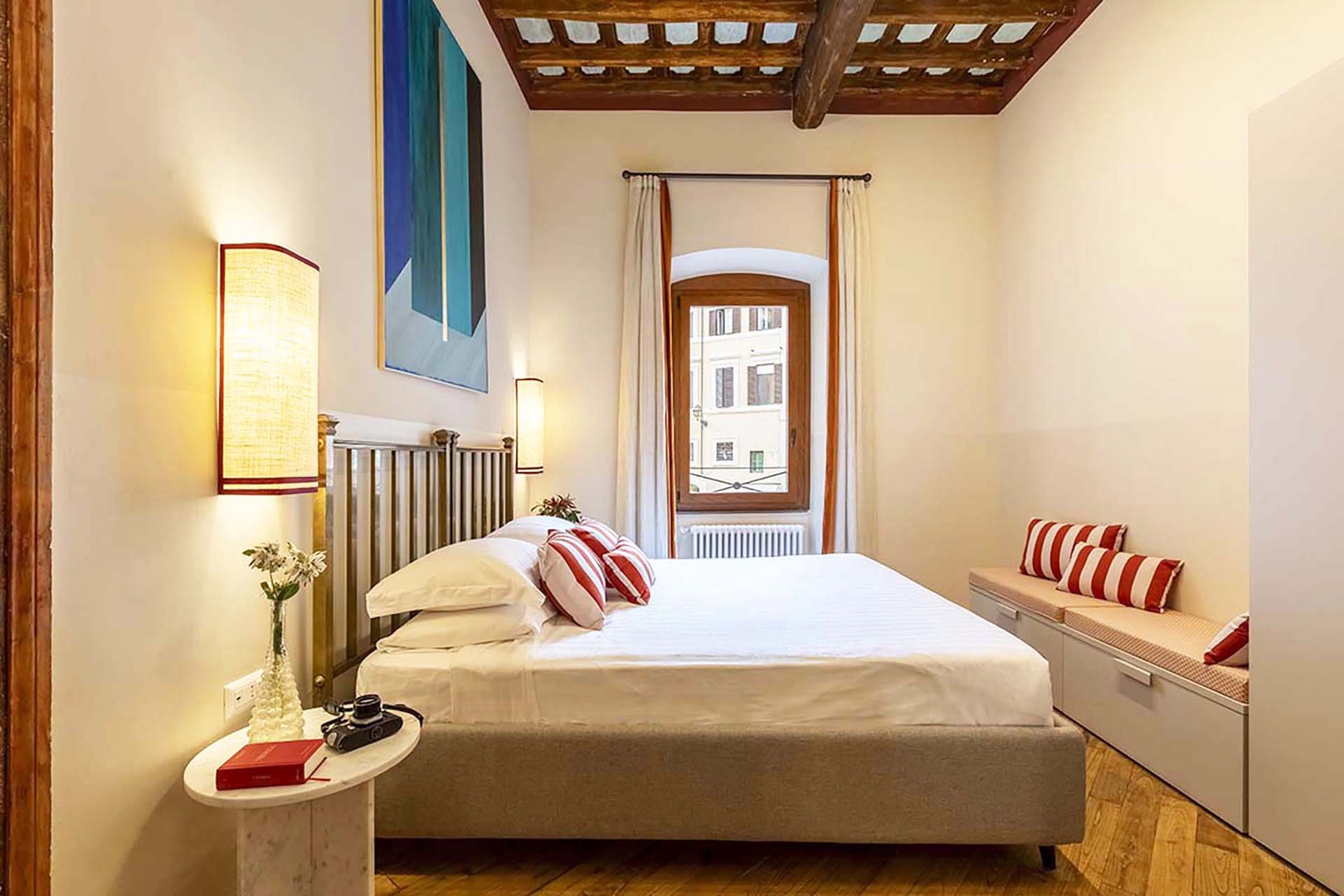 Beautiful high ceilings in bedroom 2.