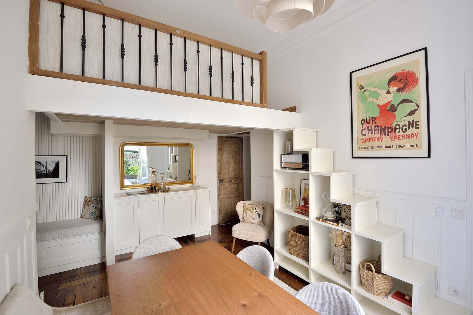 The bonus mezzanine area provides an extra sleeping space.