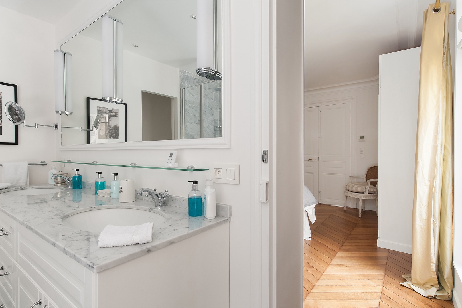 Rejuvenate before the day's adventures in the pristine bathroom.