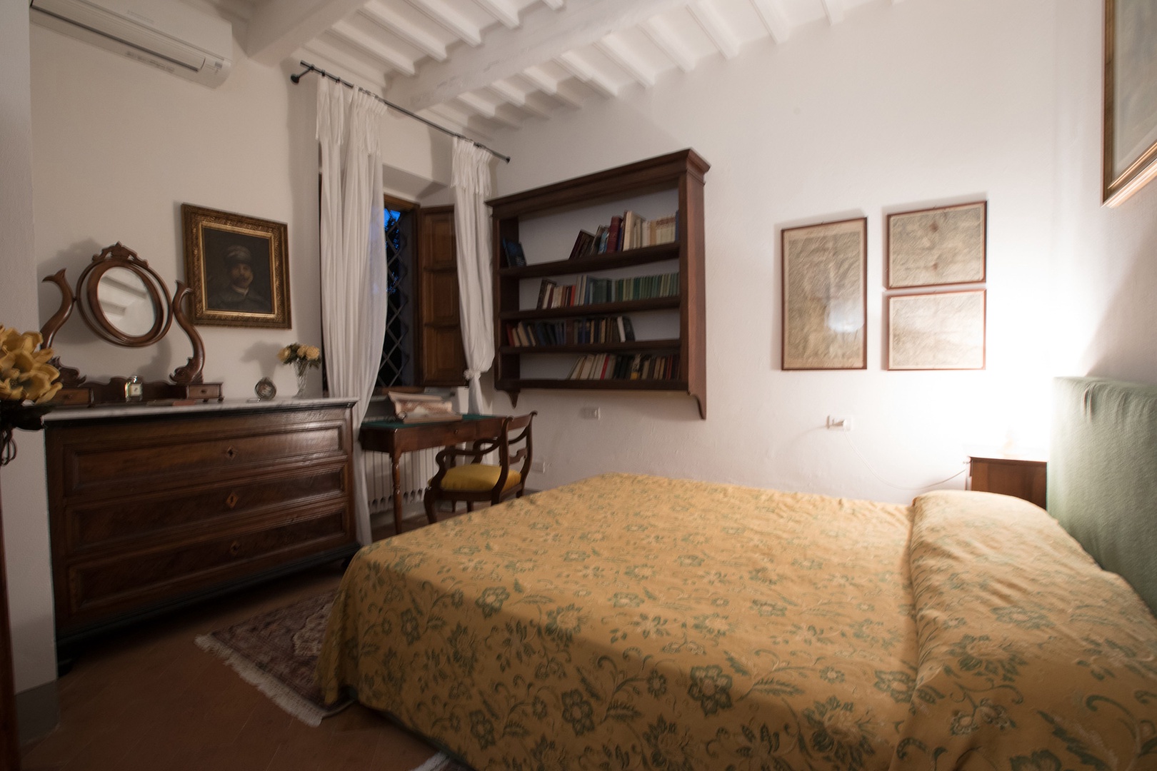 Bedroom 1 is situated on the main floor. It has a writing desk for your convenience.