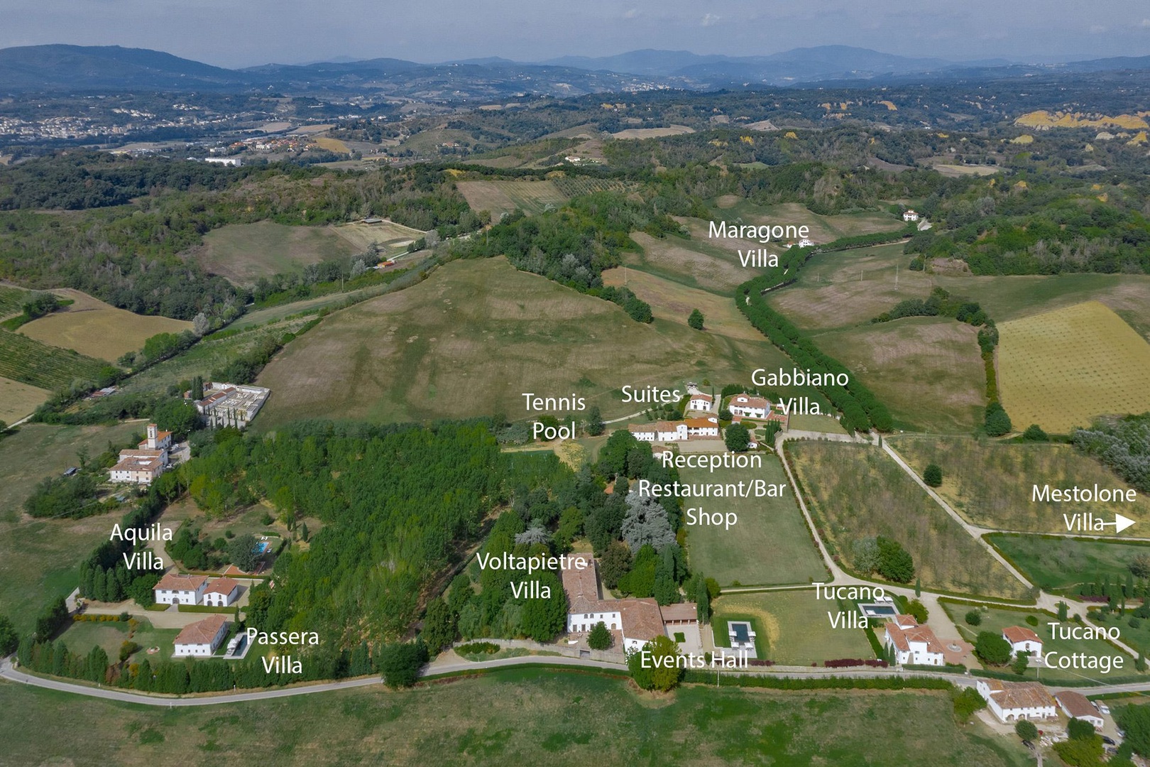 Vecchietto Estate landscape.